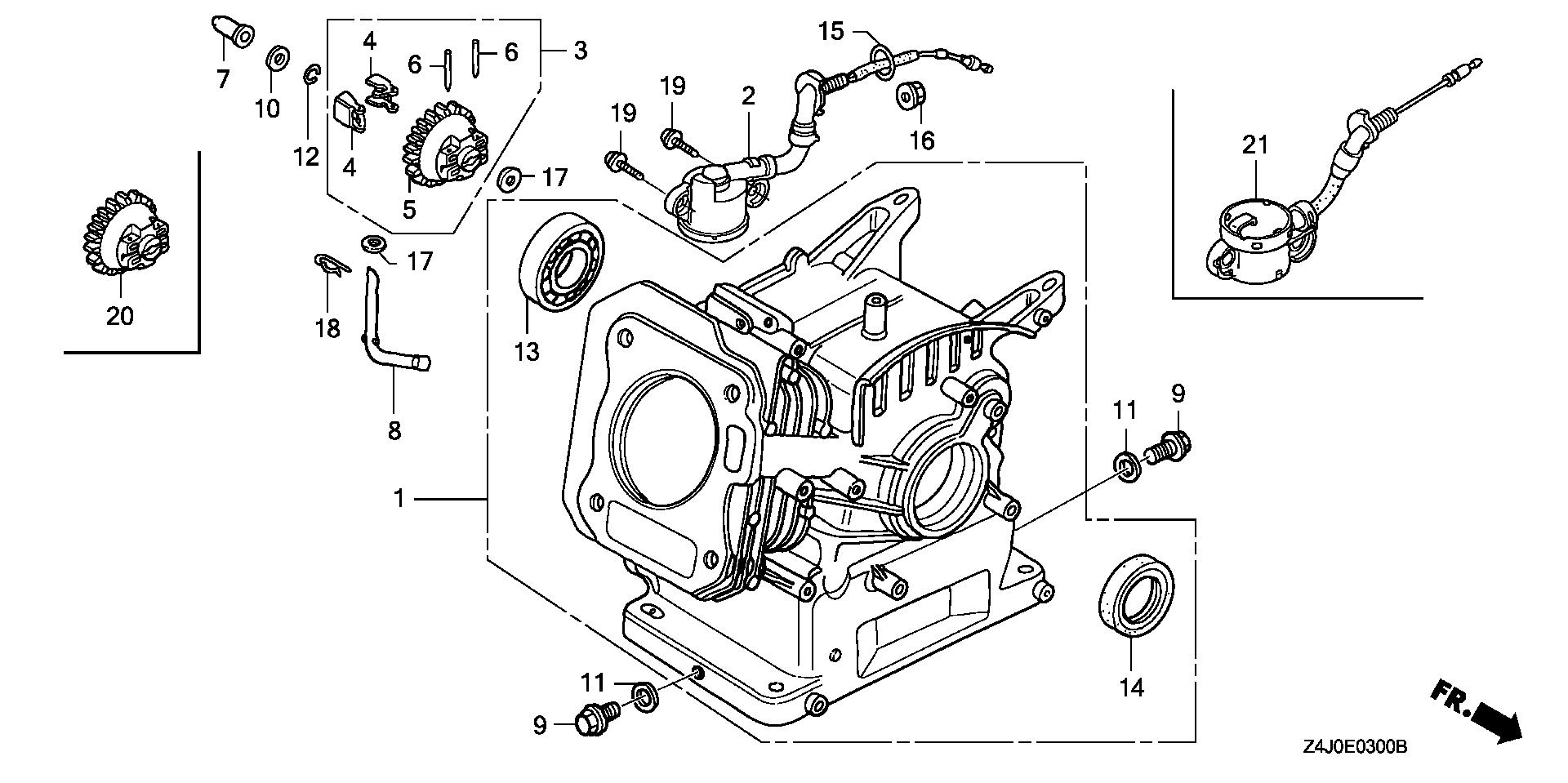 Parts for Engines GX GX160 GX160U1 SXE4 GCACK-1000001-9999999